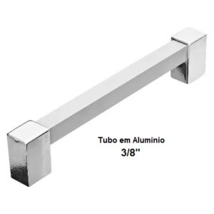 PUXADOR PRISMA 3/8 X 128MM CRO ALUMINIO